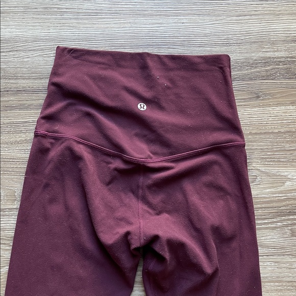 Lululemon Athletica High-Waisted Burgundy Leggins Size: 4 - Picture 6 of 10